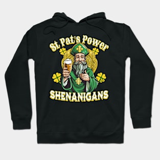 St Pat's Power Funny Design Clover Shenanigans Hoodie